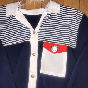 Sailor colored blouse top